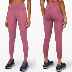 Lululemon Athletica Fast and Free II Pockets 25” 7/8 Leggings Mauve Women’s 6
